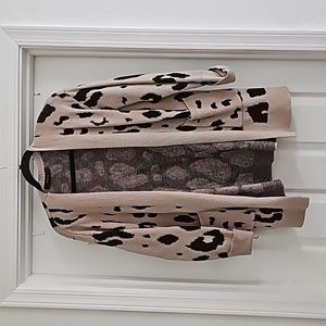 Zesica leopard cardigan sweater
